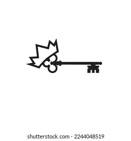 Vector del logo del concepto del tesoro de los reyes.