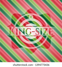 King-size christmas emblem. Vector Illustration. Detailed.