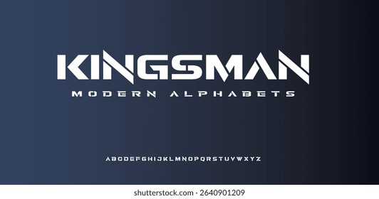 Kingsman vector illustration of alphabet letter A to Z