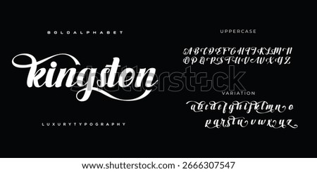 Kingston Minimal font creative classy alphabet. Typography minimalistic font . vector illustration