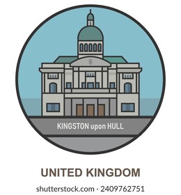 Kingston upon Hull. Cities and towns in United Kingdom. Flat landmark