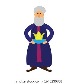 kingwith crown simple illustration vector clip art