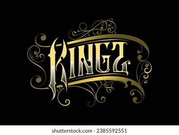 KINGZ word custom lettering style