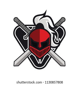 kinight warrior logo, vector illustration