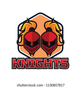 kinight warrior logo, vector illustration