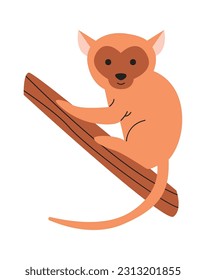 Kinkajou Animal On Tree Vector Illustration