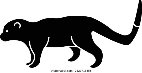 Kinkajou Regenwald Tier wildes Säugetier Glyph