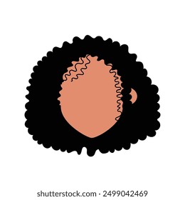 kinky curly hair style illustration