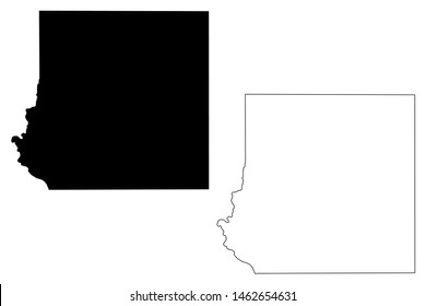 Kinney County, Texas (Counties in Texas, United States of America,USA, U.S., US) map vector illustration, scribble sketch Kinney map
