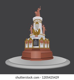 kinse-martires statue in Naga City vector illustration