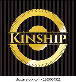 Kinship golden badge or emblem