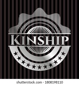 Kinship silvery emblem. Vector Illustration. Mosaic. 