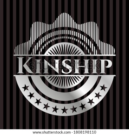 Kinship silvery emblem. Vector Illustration. Mosaic. 