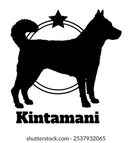 Kintamani dog silhouette,  dog, dog breeds, logo, vector, silhouette, logo design, animal, illustration, icon, sign, design, black,  symbol, pet