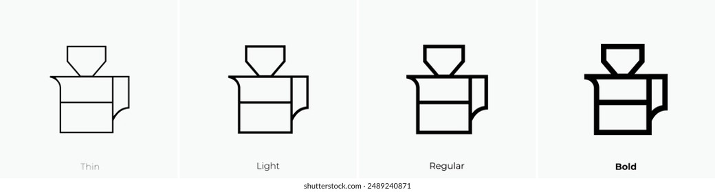 kinto icon. Thin, Light Regular And Bold style design isolated on white background