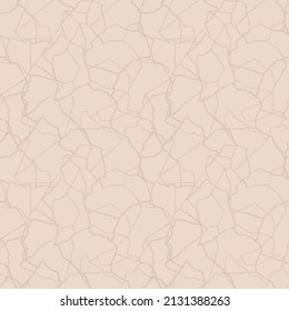 kintsugi art seamless pattern of shards fragments with thin lines in trendy dusty neutral colors palette