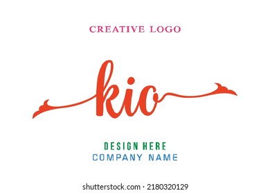 KIO lettering, perfect for company logos, offices, campuses, schools, religious education