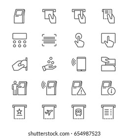 Kiosk flat icons