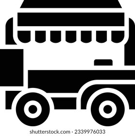Kiosk Glyph Icon - Single Icon, Vector