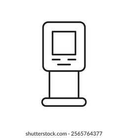 Kiosk icon line art vector