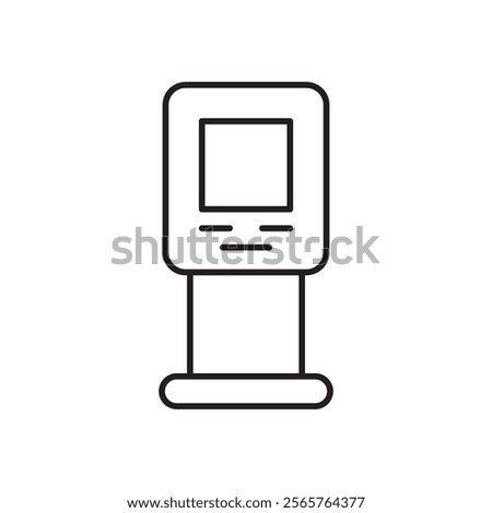 Kiosk icon line art vector