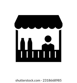 Kiosk icon, logo isolated on white background
