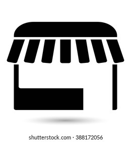 Kiosk icon on white background