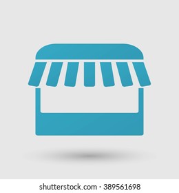 Kiosk icon on white background