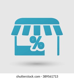 Kiosk icon on white background