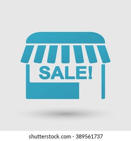 Kiosk icon on white background