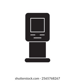 Kiosk icon Vector flat thin line illustration