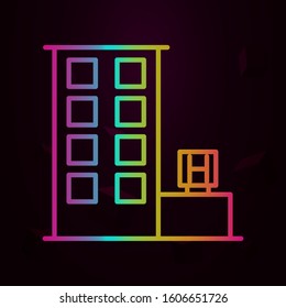 kiosk nolan style icon. Simple thin line, outline vector of building landmarks icons for ui and ux, website or mobile application