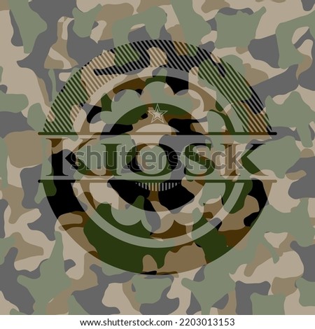 Kiosk on camo texture. Vector Illustration. Detailed. 
