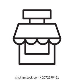 kiosk shop vector icon design template