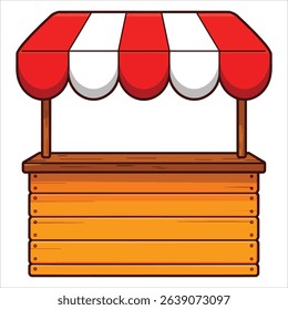 Kiosk vector icon, small booth design. Perfect for retail, info points, and service station themes.