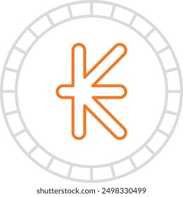 Kip Currency Icon for Lao Financial and Economic Transactions