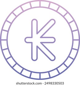 Kip Currency Icon for Lao Financial and Economic Transactions