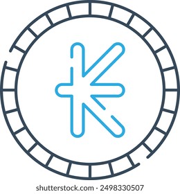 Kip Currency Icon for Lao Financial and Economic Transactions