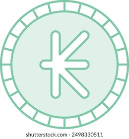 Kip Currency Icon for Lao Financial and Economic Transactions