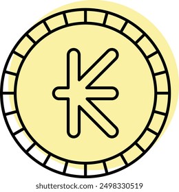 Kip Currency Icon for Lao Financial and Economic Transactions