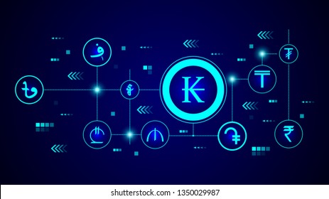 kip icon. From Crepto currency set