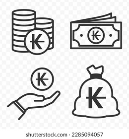 Kip icons set money icon vector image on transparent background (PNG).