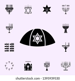 kipah icon. Hanukkah icons universal set for web and mobile