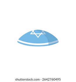 kippah blue colored vector isolated