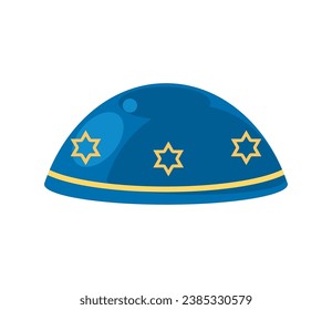 kippah with golden david stars vector isolated