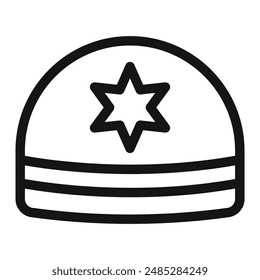 Kippah icon mark in filled style