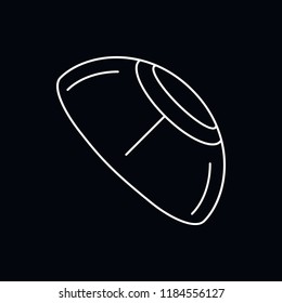 Kippah icon. Outline illustration of Kippah vector icon for web and advertising isolated on black background. Element of culture and traditions