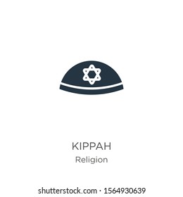 Kippah icon vector. Trendy flat kippah icon from religion collection isolated on white background. Vector illustration can be used for web and mobile graphic design, logo, eps10