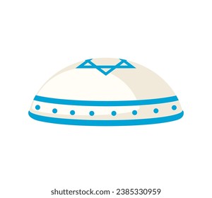 kippah white colored vector isolated