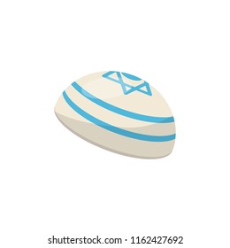 Kippah, yarmulke, Jewish headwear vector Illustration on a white background